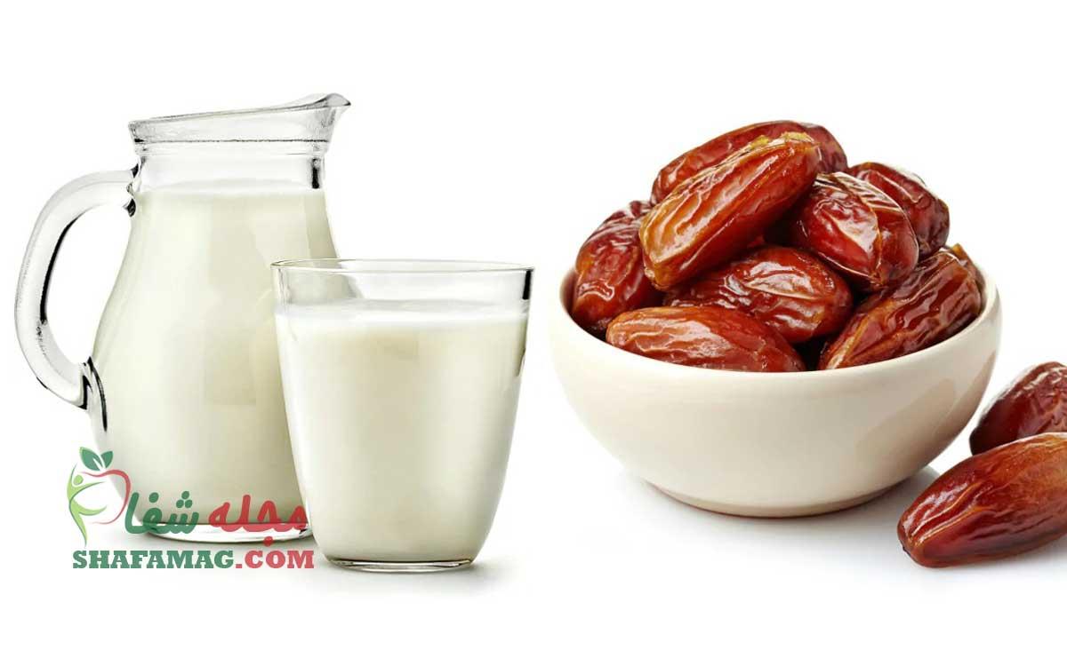 نتایج رژیم شیر و خرما